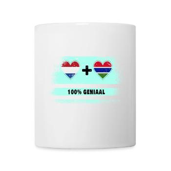 Gambia and The Netherlands 100% Genius flag - Mug - white - Front