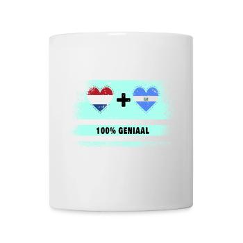 El Salvador and the Netherlands 100% Genius flag - Mug - white - Front