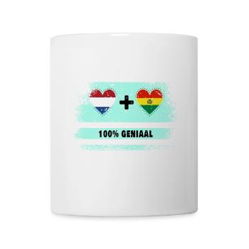 Bolivia and the Netherlands 100% Genius flag - Mug - white - Front