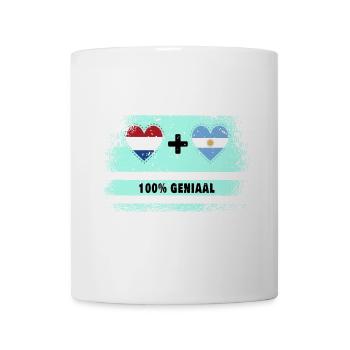 Argentina and the Netherlands 100% Genius flag - Mug - white - Front