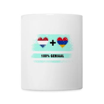 Armenia and the Netherlands 100% Genius flag - Mug - white - Front
