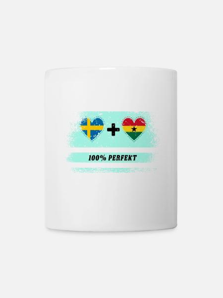 Ghana und Schweden 100% perfekt / Geschenk - Tasse - Weiß