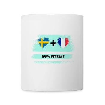 France et Suède 100% Parfait / Cadeau - Mug blanc - blanc - Devant