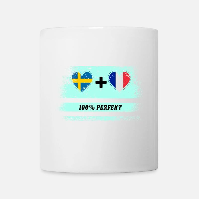 France and Sweden 100% Perfect / Gift - Mug - white