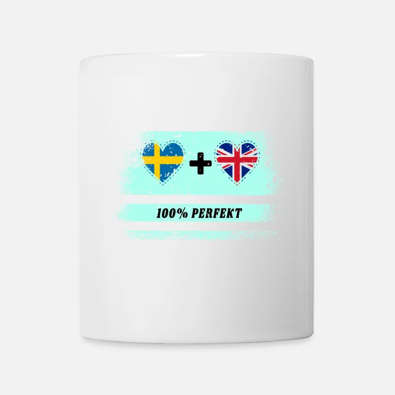 UK & Schweden 100% perfekt - Tasse - Weiß