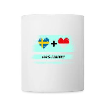Indonesien und Schweden 100% perfekt / Geschenk - Tasse - Weiß - Vorne