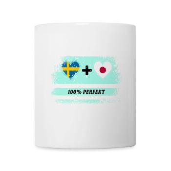 Japon et Suède 100% parfait / cadeau - Mug blanc - blanc - Devant