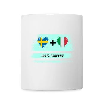 Italien und Schweden 100% perfekt / Geschenk - Tasse - Weiß - Vorne
