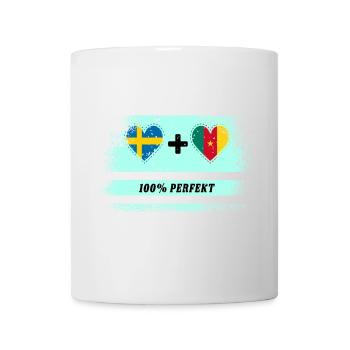 Kamerun und Schweden 100% perfekt / Geschenk - Tasse - Weiß - Vorne