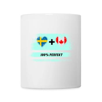 Kanada & Schweden 100% perfekt / Geschenk - Tasse - Weiß - Vorne