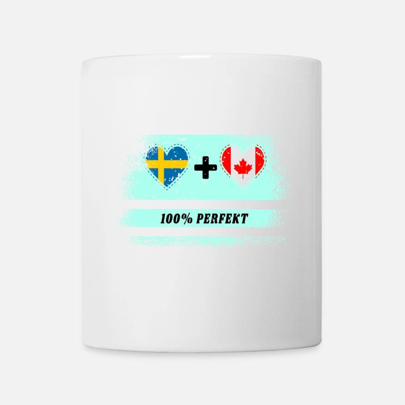 Kanada & Schweden 100% perfekt / Geschenk - Tasse - Weiß
