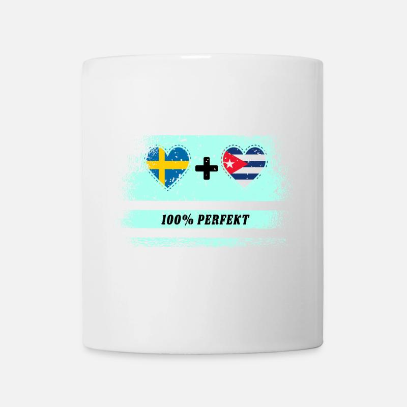 Kuba und Schweden 100% perfekt / Geschenk - Tasse - Weiß
