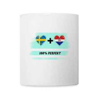 Croatie et Suède 100% parfait / cadeau - Mug blanc - blanc - Devant