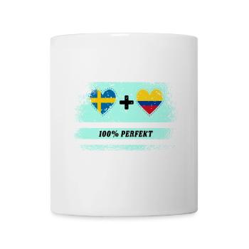 Colombie et Suède 100% parfait / cadeau - Mug blanc - blanc - Devant