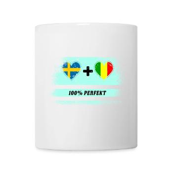Mali und Schweden 100% perfekt / Geschenk - Tasse - Weiß - Vorne
