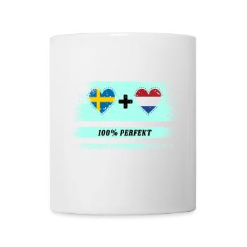 Niederlande und Schweden 100% perfekt / Geschenk - Tasse - Weiß - Vorne