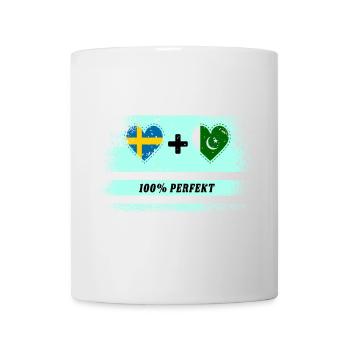 Pakistan et Suède 100% Parfait / Cadeau - Mug blanc - blanc - Devant
