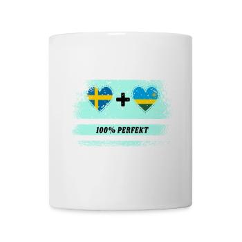 Ruanda und Schweden 100% Perfekt / Geschenk - Tasse - Weiß - Vorne