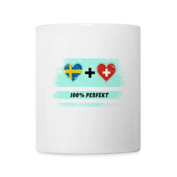 Suisse & Suède 100% Parfait / Cadeau - Mug blanc - blanc - Devant