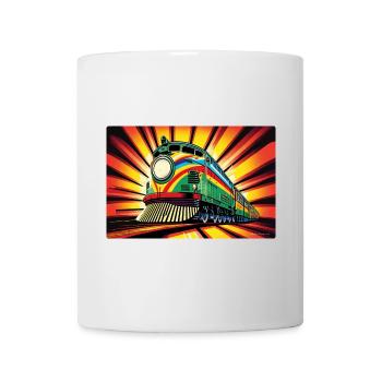 Trainieren Sie in Pop Art - Tasse - Weiß - Vorne