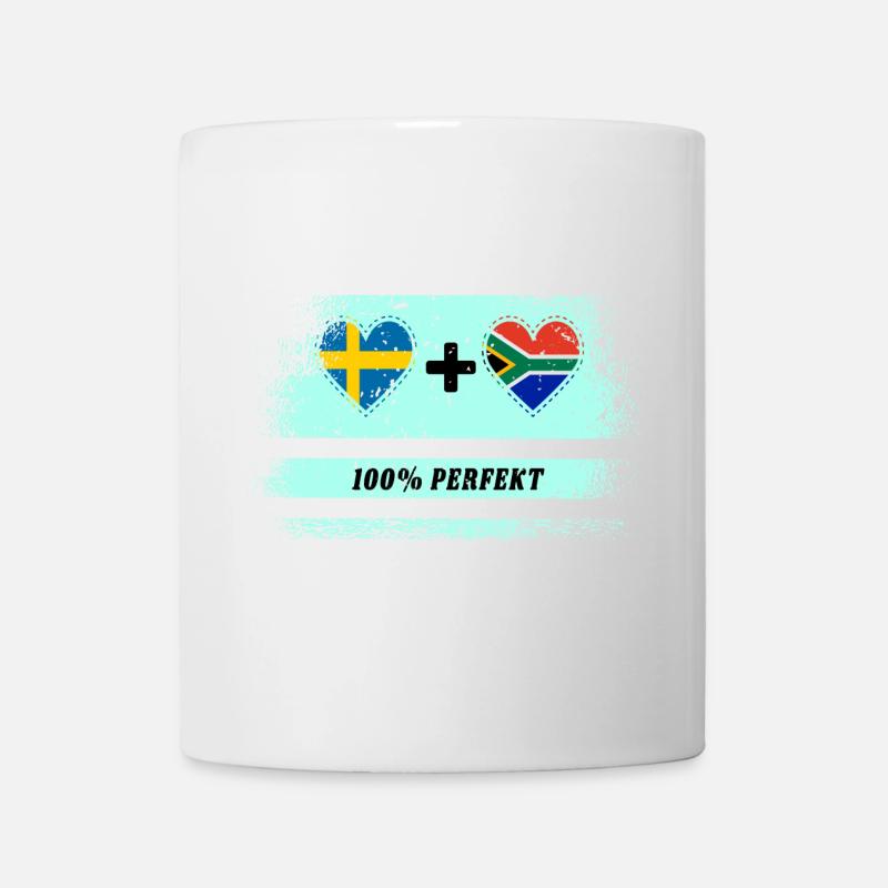 Südafrika & Schweden 100% perfekt / Geschenk - Tasse - Weiß