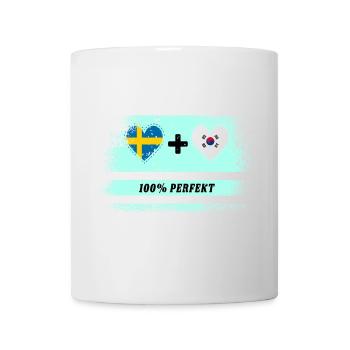 Corée du Sud et Suède 100% Parfait / Cadeau - Mug blanc - blanc - Devant