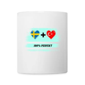 Turquie et Suède 100% Parfait / Cadeau - Mug blanc - blanc - Devant