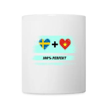 Vietnam et Suède 100% Parfait / Cadeau - Mug blanc - blanc - Devant