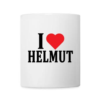 T-Shirt Name I love Helmut Geschenkidee T-Shirt - Tasse - Weiß - Vorne