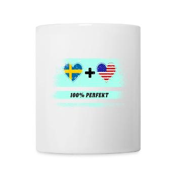 USA and Sweden 100% perfect / gift - Mug - white - Front