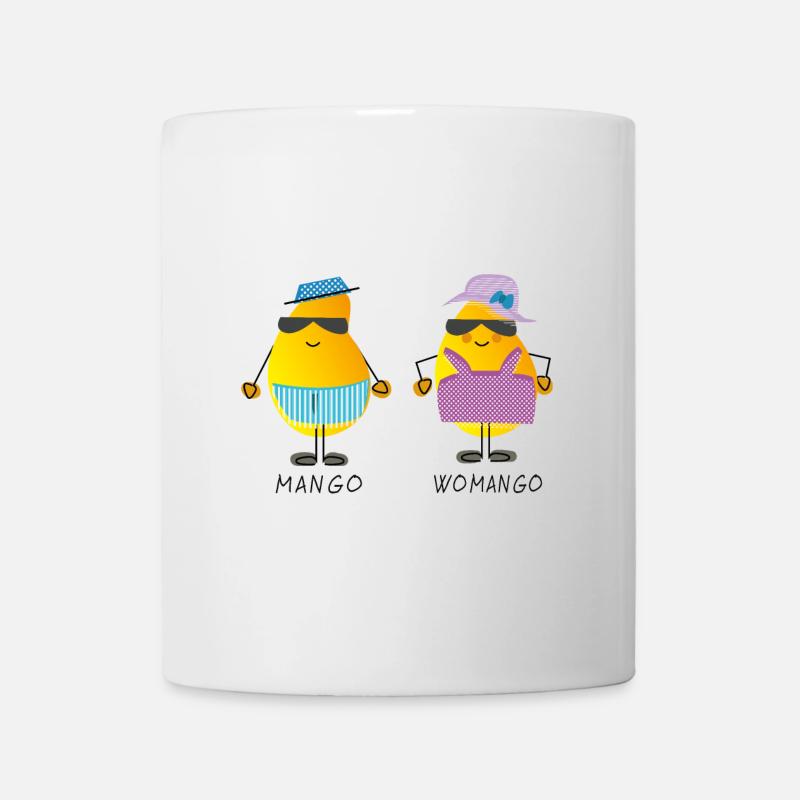 Mango - Womango - lustige Früchte, Wortspiel - Tasse - Weiß