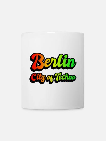 Berlin Stadt des Technos Regenbogen - Tasse - Weiß