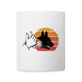 Animal Shadows chien - Mug blanc - blanc - Devant