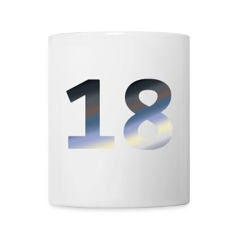 geburtstagsfeier, 18 farbverlauf tagesanbruch - Tasse - Weiß - Vorne