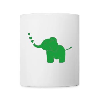 elefant grün - Tasse - Weiß - Vorne