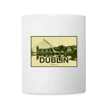 Dublin Skyline Vintage Druck - Tasse - Weiß - Vorne