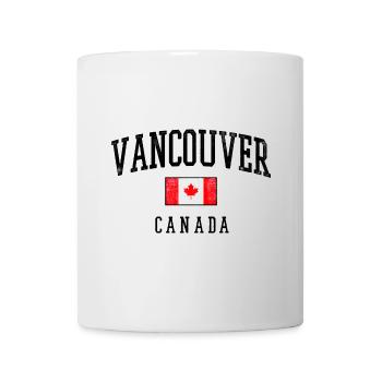 Vancouver, drapeau canadien - Mug blanc - blanc - Devant