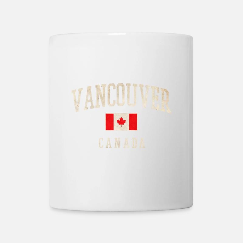 Vancouver Kanada Flag Shirt - Tasse - Weiß