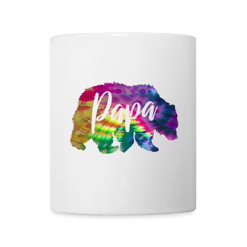 Bär Papa Batik Tie Dye - Tasse - Weiß - Vorne