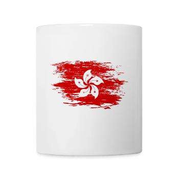 Hong Kong Flagge - Tasse - Weiß - Vorne