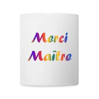 MAÎTRE. MERCI. MERCI MAÎTRE. CADEAU MAÎTRE. ECOLE - Mug blanc - blanc - Devant