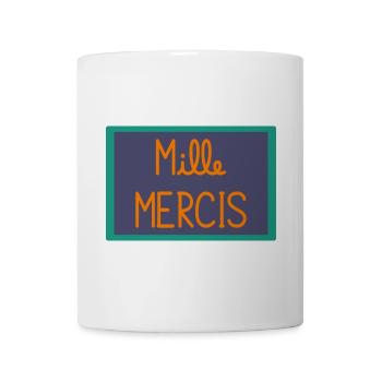 MERCI. MAÎTRESSE. MAÎTRE. MERCI MAÎTRESSE - Mug blanc - blanc - Devant