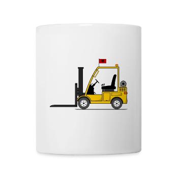 Stapler Albanien Flagge - Tasse - Weiß - Vorne