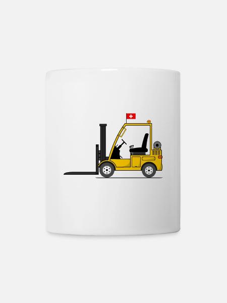 Stapler Schweiz Flagge - Tasse - Weiß