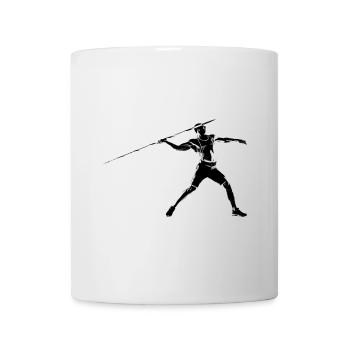 Speerwerfer Silhouette – Sportliches Design - Tasse - Weiß - Vorne