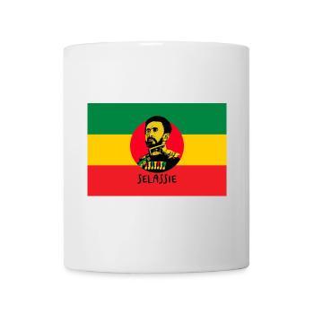 DRAPEAU REGGAE - HAILÉ SÉLASSIÉ - JAH RASTAFARI - Mug blanc - blanc - Devant