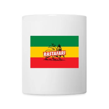 DRAPEAU REGGAE - RASTA LION - JAH RASTAFARI - Mug blanc - blanc - Devant
