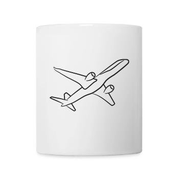 Flugzeug - Tasse - Weiß - Vorne