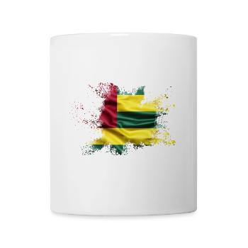 Drapeau du Togo Éclaboussure de Couleur Art Drapeau Urbain - Mug blanc - blanc - Devant