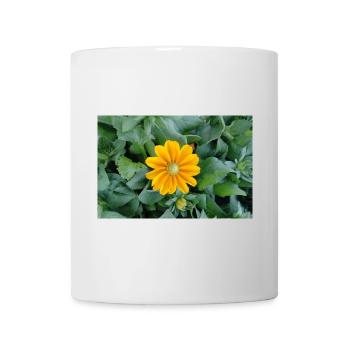 Gelbe Strahlenblüte - Tasse - Weiß - Vorne